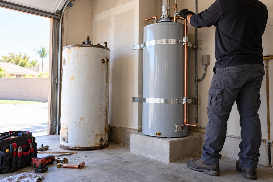 Residential water heater replacement in south Fontana