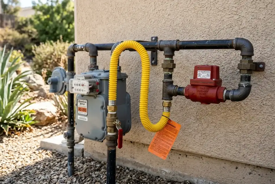 Gas Line Services plumbing work in Colton CA