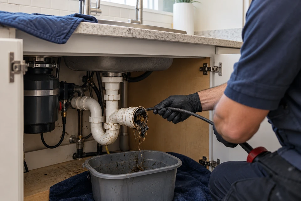 Kitchen Drain Cleaning plumbing work in Colton CA