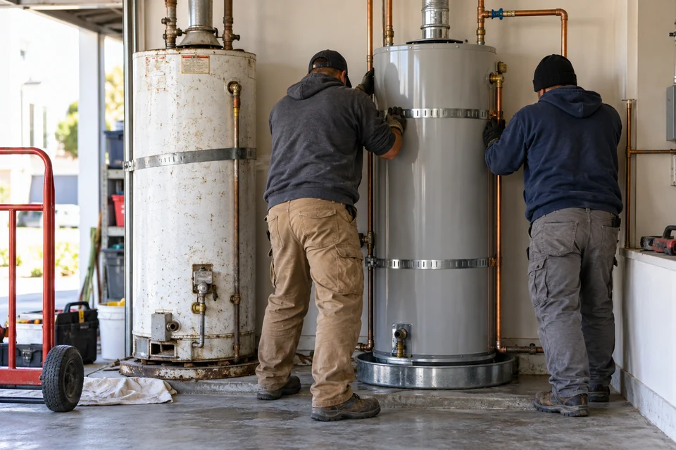Water Heater Replacement plumbing work in Colton CA